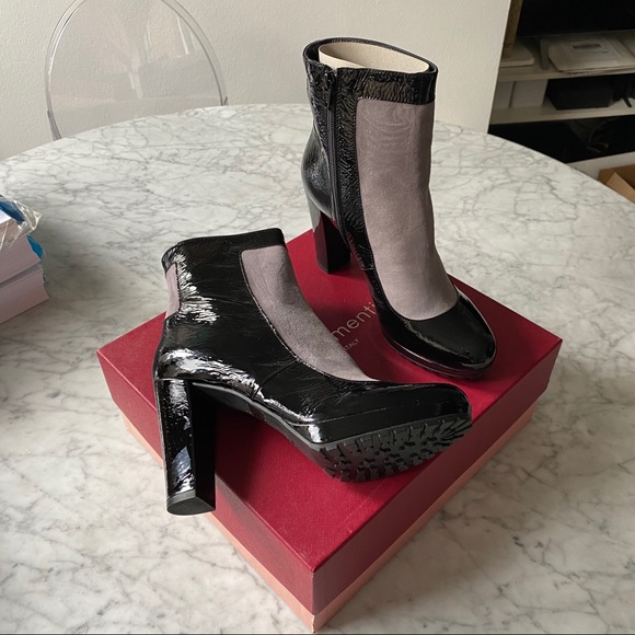 Perla Formentini Patent Suede Ankle Boot NIB - Picture 10 of 10